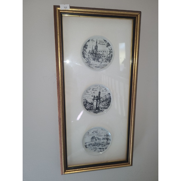 Framed Mini Plates of Bingen 8.5 X 17