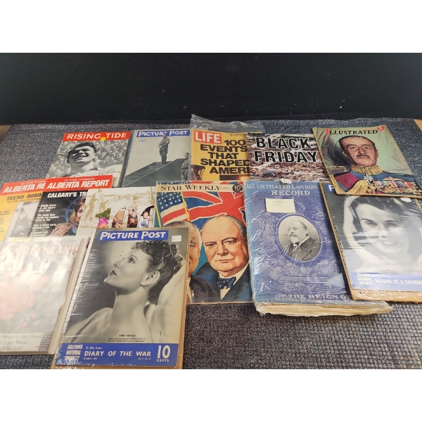 Important History Publications - BLACK FRIDAY , Star Weekly, Picture Post and Other Vintage Reads