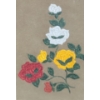 Image 3 : Untitled: Floral, Artist: Mary Louise Sangris,Porcupine Quills on Leather Framed Under Glass 16 x 21