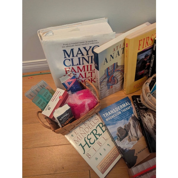 Health and Medical Reference Lot With Books and Supplies