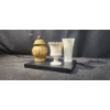 Image 2 : Confucius Teachings Urn and Pair of Milk Glass Vases