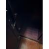 Image 6 : Gorgeous Locking Tall Cabinet w/ Glass Doors, Hinges on Bottom Need TLC - 33W, 17D, 74T 