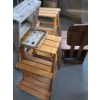 Image 1 : Aluminum 3 Step Ladder, Plant Stands20 w, 23.5 d, 29.5 h & Folding Chair/Ladder 16.5 w, 17 d, 34.5 h