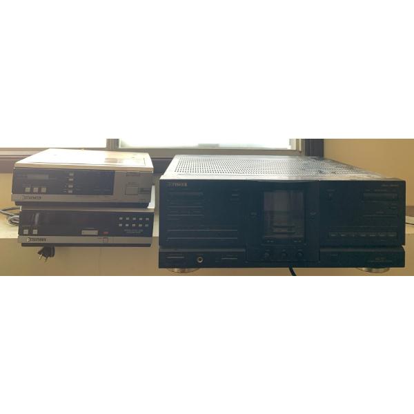 Fisher Rs 727 AV Surrond Stereo Receiver w/ Hitachi IPED Portable Video Cassette Recorder & More