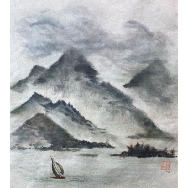 Helen Watkins "Summer Sails" Water Colour Painting