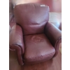 Image 1 : Natuzzi Brown Leather Club Chair 38 w 42 h