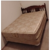 Image 1 : Vintage Spindle Head Board w/ Frame Mattress & Box Spring  Full Size 
