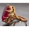 Image 3 : Stunning Vintage 18k Gold Ring w/ Pink/Red Stone, Weighs 6.8g 