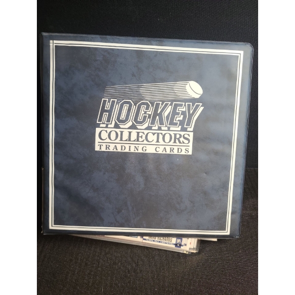Binder of Hockey Trading Cards