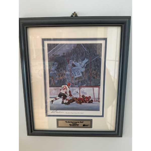 'The Shot Heard Around The World' Autographed By Paul Henderson 1972 Print w/ COA 11x13