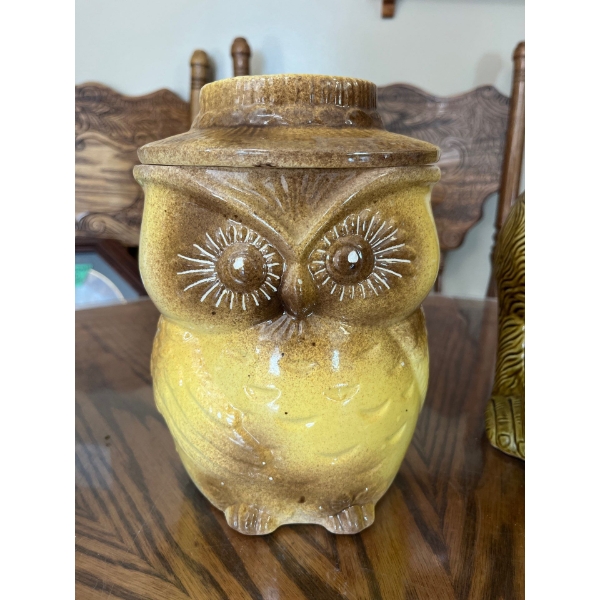 Owl Head Cookie Jar Made in Japan