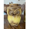 Image 1 : Vintage 1970s Ceramic Owl with Hat Cookie Jar - Made in Japan