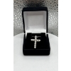 Image 3 : 1.1ct Round Moissanite with 11 Moissanite Stones Set in Cross Shape in 925 Silver Pendant