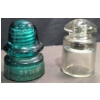 Image 2 : 19 Glass Insulators Mixed Clear and Aqua