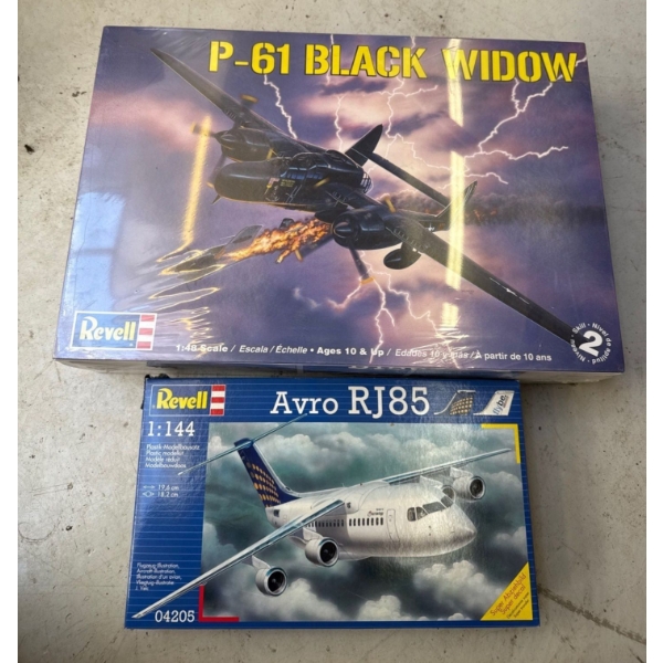 P-61 Black Widow 1:48 Sc, and Avro RJ85 1:144 Sc 
