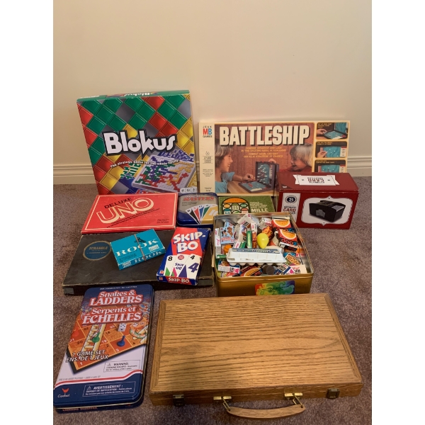 Vintage Classic Board Games and Miniature Food Replicas