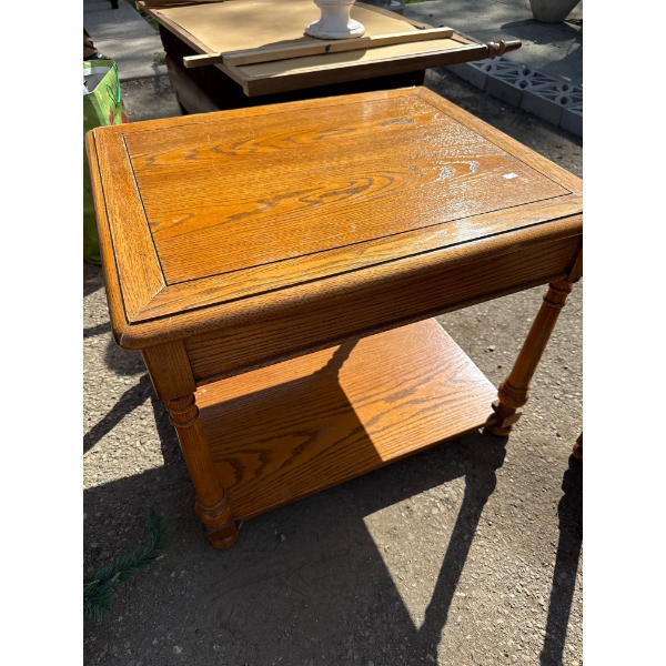 Wooden Side Table (22" X 27" X 22" )