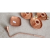 Image 2 : Copper Decor: Taper Candle Holders 4" Diameter, Candle Snuffer, Small Trinket Dishes and Bowls