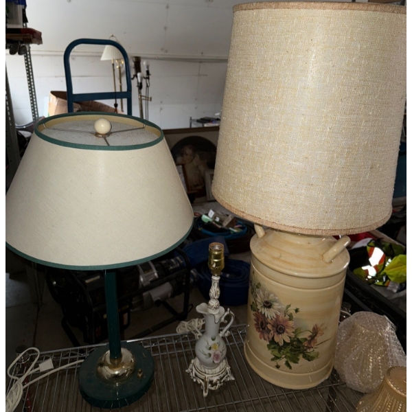 Trio Of Collectible Lamps w/Shades