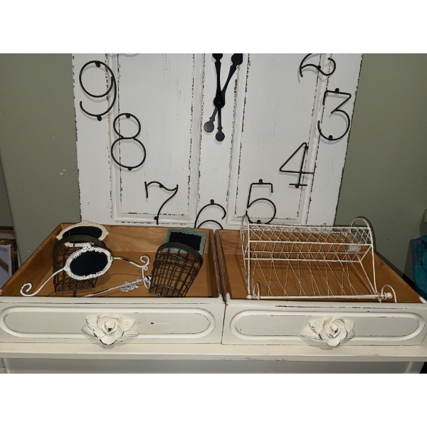 Decorative Metal Wall Baskets and Rack