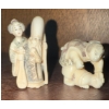 Image 1 : Hand Carved Ivory Japanese Netsuke Figurines 3T (2)