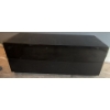 Image 1 : Black Media Console with Flip-Down Door and Storage Drawer