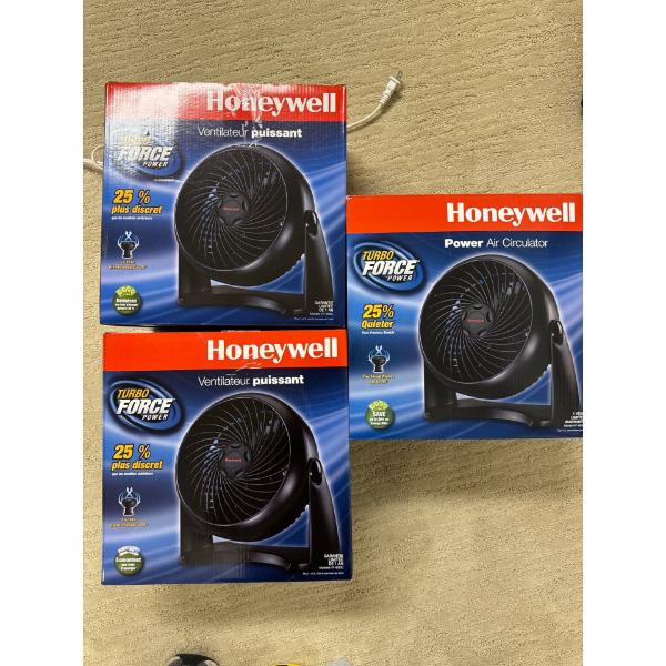 3 x New Honeywell Fans