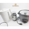Image 3 : Plastic Storage Tubs 20''IN H, A White Electric Kettle,A Spice Grinder, A Rice Cooker, And More.