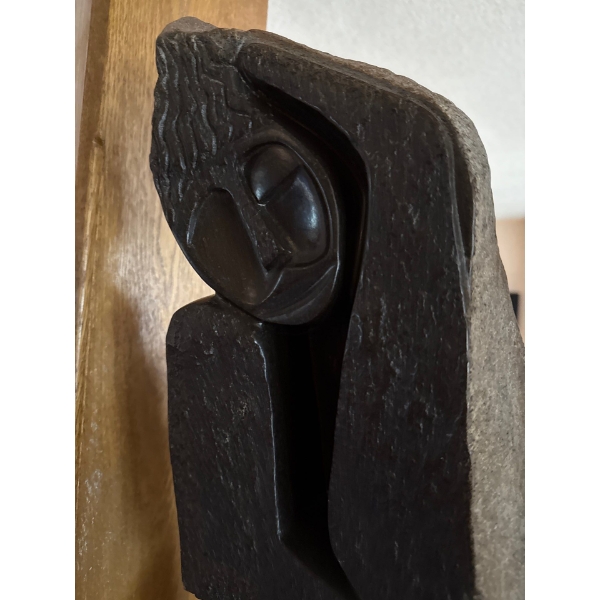 Heavy Carved Stone Sculpture Signed Andrew Mabanji - 25T 