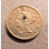 Image 2 : 1852 US Gold Liberty Head Engraved C A  $5 Dollar Gold Coin  21.6mm