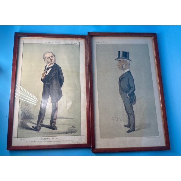 Pair of Collectable Vintage Vanity Fair Signed Prints 'North Norfolk' (16x10) and 'Statesmen'