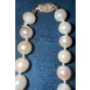 Image 2 : Genuine Cultured Pearl Necklace w/ Stamped 585 14K Yellow Gold Clasp 19'Long
