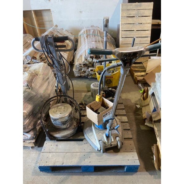 Two Industrial Floor Buffers and Parts for Repairs or Salvage