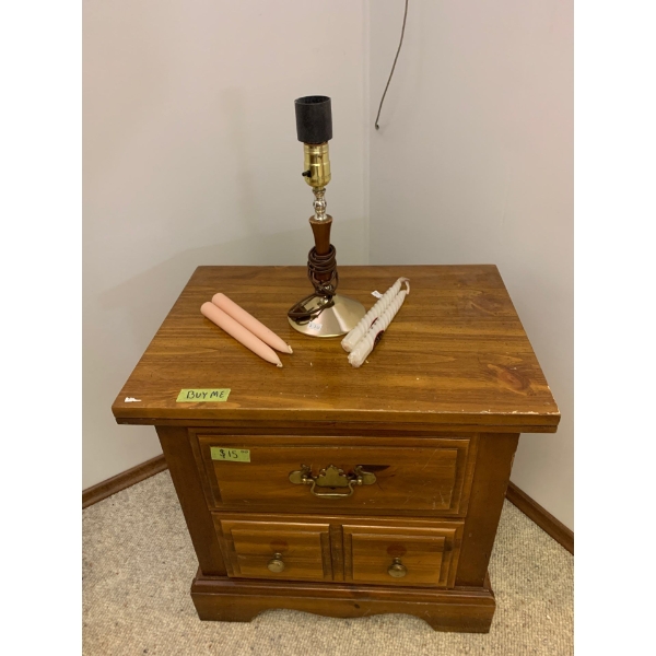 Small Side table (22W, 22T) w/ Candles & Electric Light 