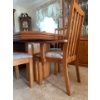 Image 2 : Table w/ 6 Chairs (Table & Chairs Only, Leaf Missing, A Couple Chair Hinges Loose) - 41W, 66D, 29T 
