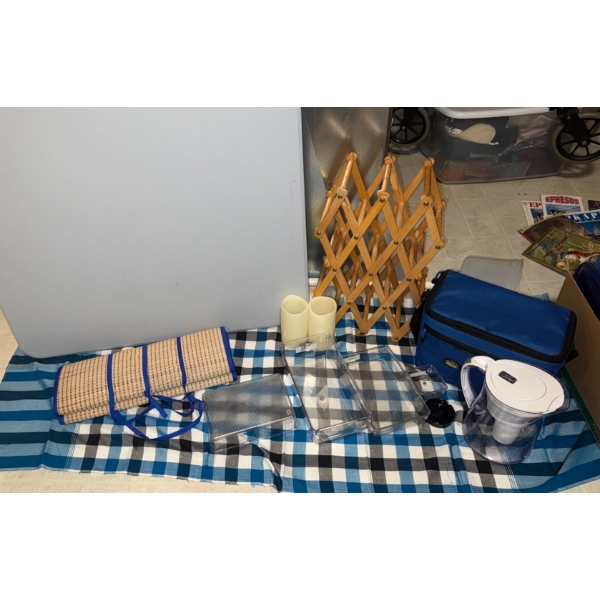 Picnic Pack - Folding Table Flannel Table Cloth Insulated Cooler Tanning Matt & More