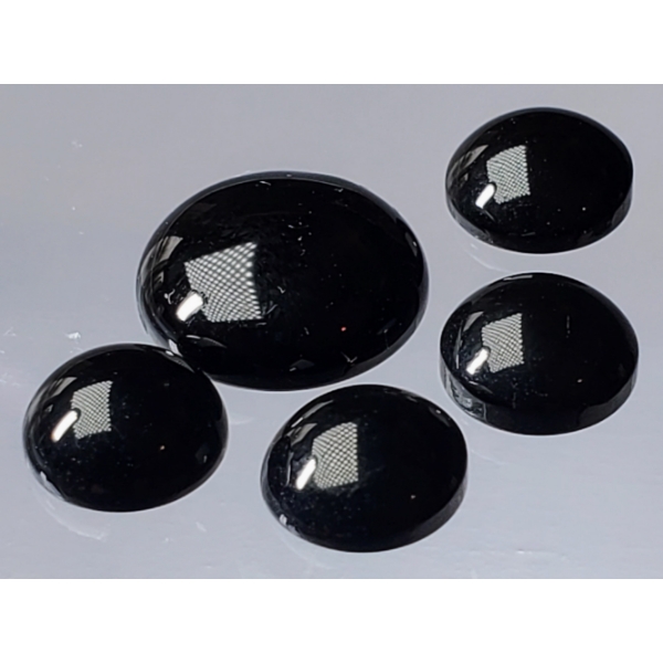 Black Onyx Set (11.7 ct total, 12 mm & 8 mm)