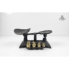 Image 3 : Vintage Cast Iron Miniature Stove With Mini Pots , Cast Iron Miniature Balance.