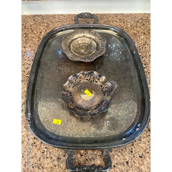 Large Victorian Silver Plated Platter