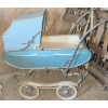 Image 2 : Antique Pram In Blue 28"Tall