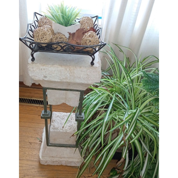 Two Trendy Home Decorative Pillar Like Statue Items