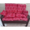 Image 3 : Rattan Outdoor Loveseat w/ Glass Top Cocktail Table 