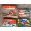 Image 1 : Vintage Londontoy Vehicle & Jim Walker A-J Hornet Rubber Band Plane  & Inceptor Folding Wing Glider