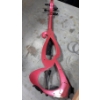 Image 1 : Electric Violin with Red Metallic Finish, Bow, and Padded Carrying Case