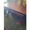 Image 2 : Antique Wooden Table with Side Flaps and 2 Drawers, with Flaps Open 58 L, 28 T 27 W