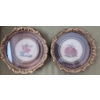 Image 1 : Small Circular Framed Needlepoint Artworks with Ornate Metal Frames