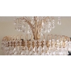 Image 5 : Vintage Chandelier Light Fixture 21" Diameter, 32" T As Shown Installed