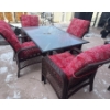 Image 3 : 9 Piece Rattan Outdoor Dining Set 