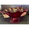 Image 2 : Cranberry Glass: Ruby Red Bubble Tumbler w/ Decorative Candy Dish & More
