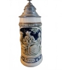 Image 2 : German Stoneware Beer Stein With Pewter Lid, 0.5L